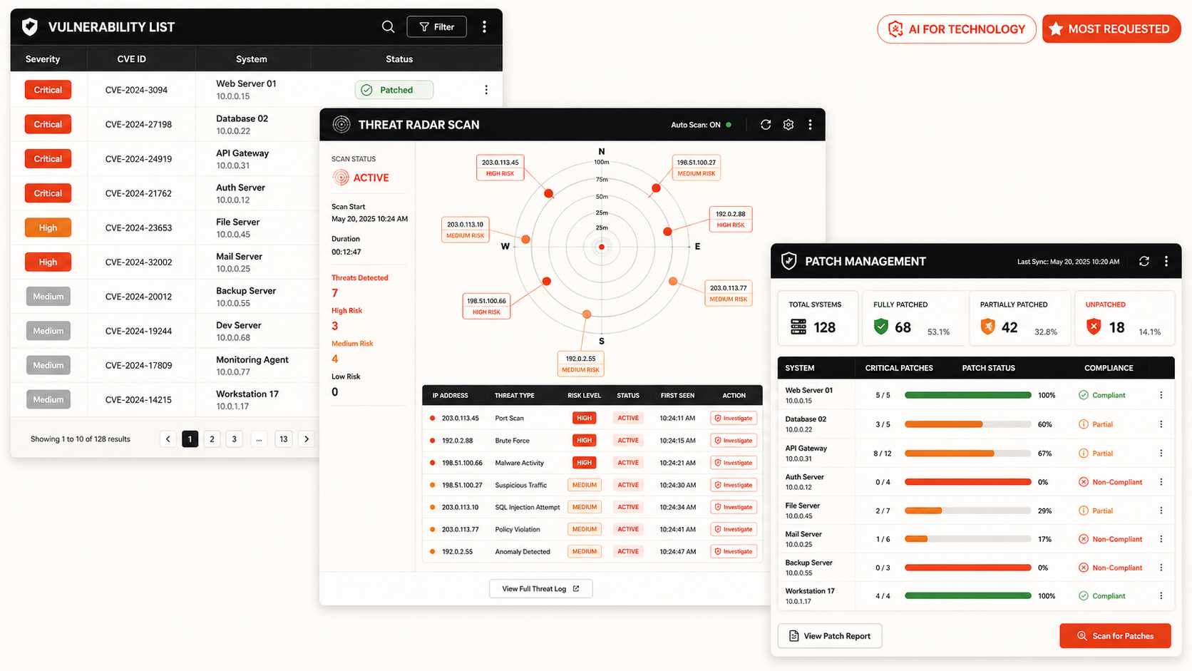 Security Vulnerability & Threat Scanner